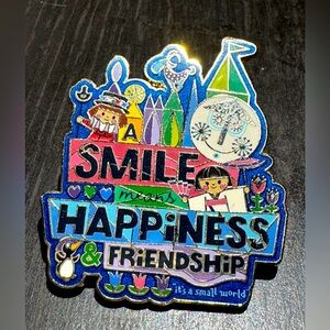 It's A Small World A Smile Means Happiness And Friendship Disney Pin